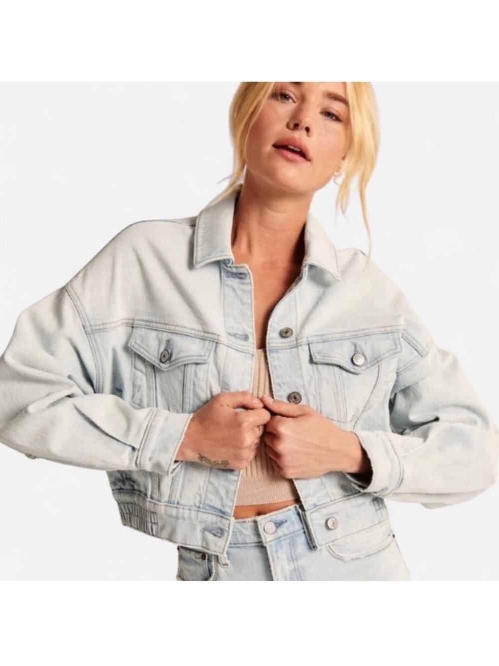 Abercrombie Cinched Denim Jacket